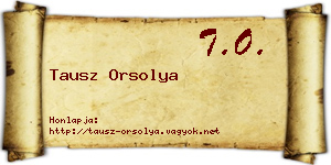 Tausz Orsolya névjegykártya